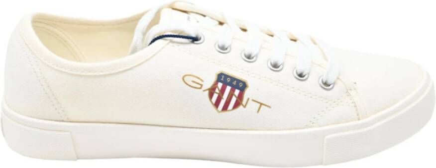 Gant Casual Katoenen Twill Sneakers White Heren