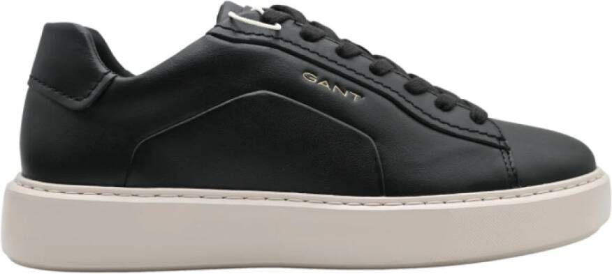 Gant Leren Sneakers Zonick Zwart Black Heren