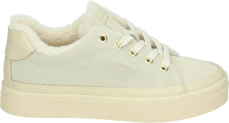 Gant Sportieve Lage Beige Suède Schoenen