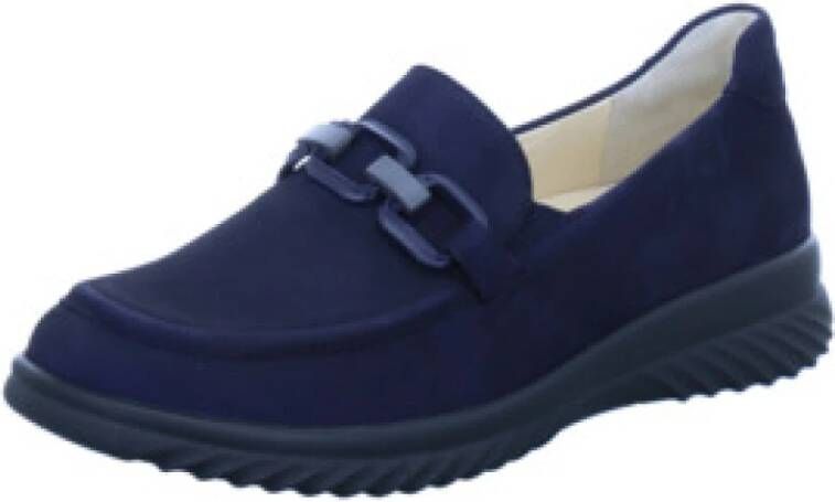 Ganter Blauwe dames mocassins comfortabel ontwerp