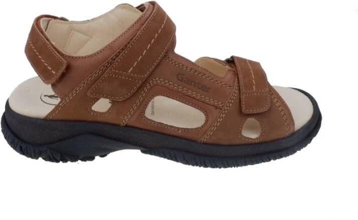 Ganter Bruine herensandaal met uitneembare inlegzool - Foto 2