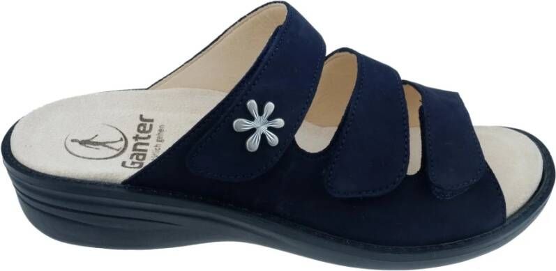 Ganter Comfortabele Slide Sandaal Donkerblauw