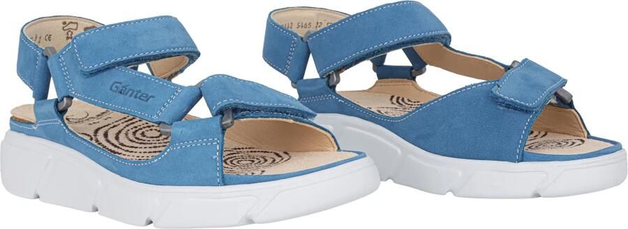 Ganter Blauwe brede pasvorm damessandaal - Foto 3