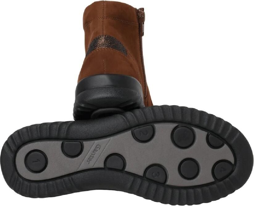 Ganter Wijde pasvorm veter-rits enkellaars Bruin - Foto 2