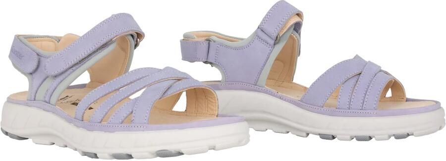 Ganter Paarse Platte Sandalen met Uitneembare Zooltjes