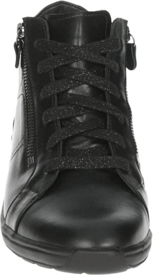 Ganter 208081~~~~~~~~~~~~~~~~~~~~~~~~ Hoge sneakersVeterlaarzenDames veterschoenenDames sneakersHalf-hoge schoenen Zwart