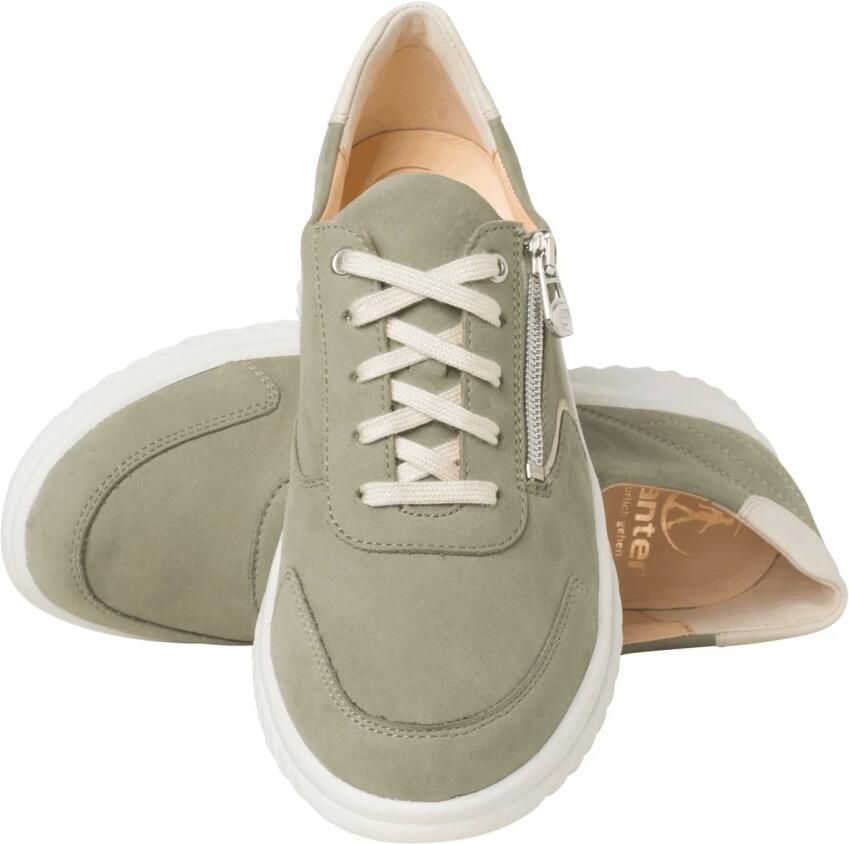 Ganter Wijde Pasvorm Groene Sneaker Comfortabel Leer - Foto 2
