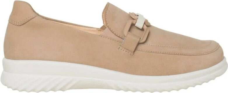 Ganter Klassieke Beige Mocassin met Kettingdetail