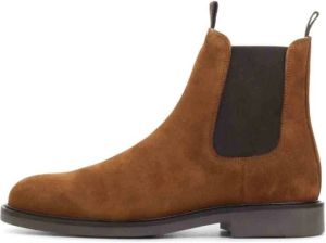 Garment Project Chelsea boot cognac suede Bruin Heren
