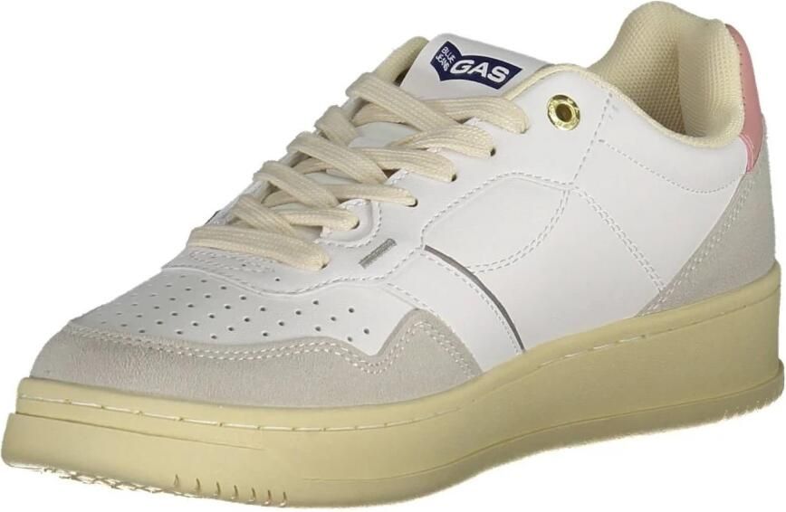 GAS Sportieve witte vetersneakers met contrastdetails White Dames