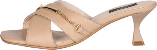 Gattinoni Beige Sandalen met Voorkant Weven