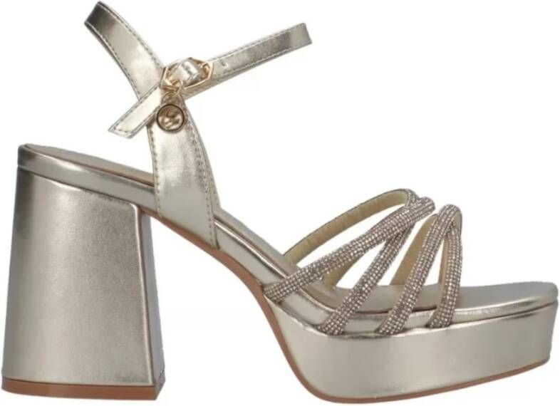 Gattinoni Gouden Hoge Hak Sandalen Penbi1355Wll904