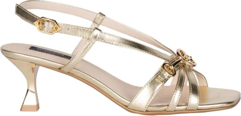 Gattinoni Grijze Sandalen met Voorvlecht