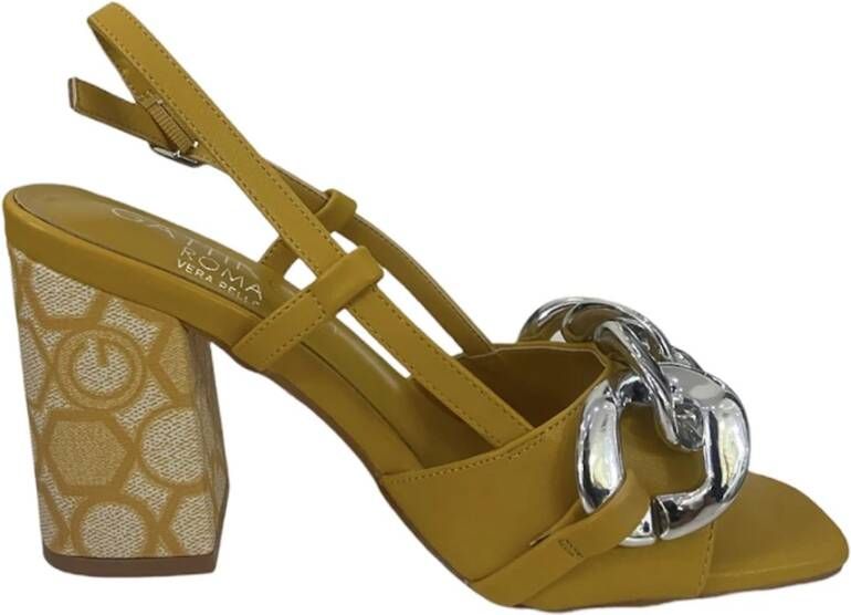 Gattinoni Gele Platte Sandalen Penca1249Wca300