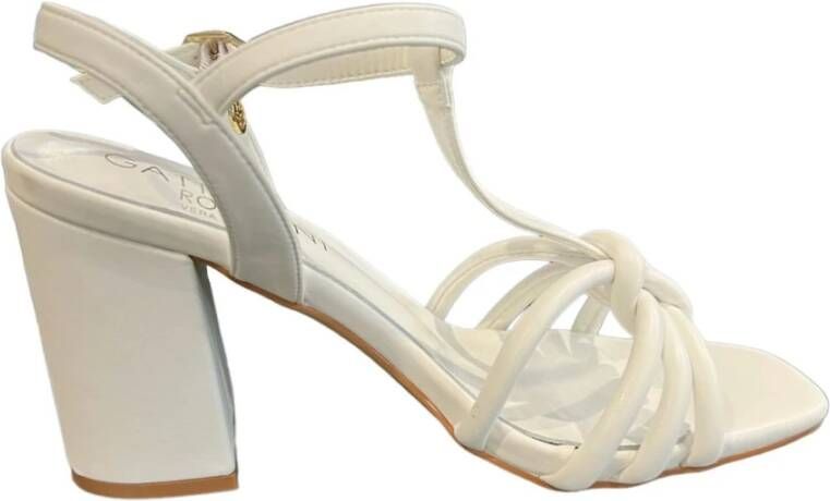 Gattinoni Witte Platte Sandalen Penca1248Wca800