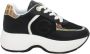 Gattinoni Zwarte Sneakers met Witte Contrastinzetten en Planetariumprint Black Dames - Thumbnail 3