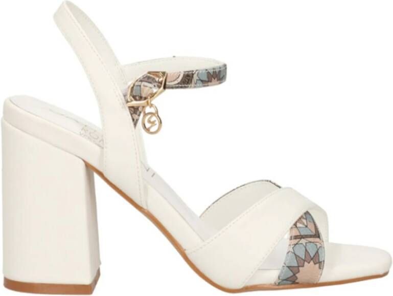 Gattinoni Witte hoge hak sandalen