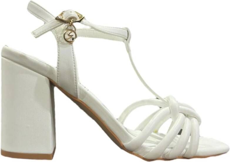 Gattinoni Witte Platte Sandalen Penca1248Wca800
