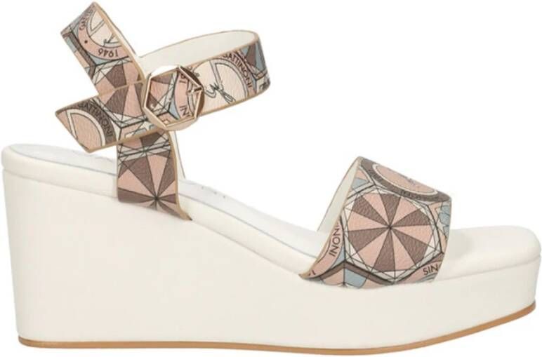 Gattinoni Witte Platte Sandalen Penno1265Wui418