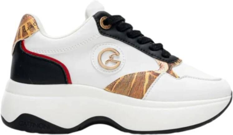 Gattinoni Witte Sneakers met Planetarium Print White Dames
