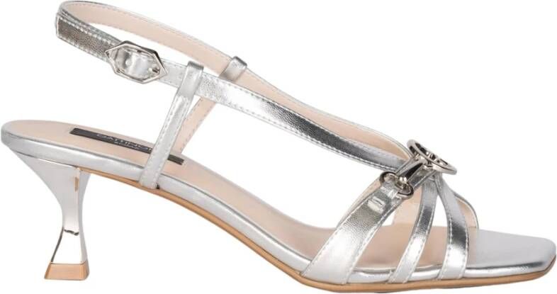Gattinoni Zilveren Sandalen met Voorvlecht