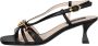 Gattinoni Zwarte Sandalen met Bandjes en Voorkant Weven - Thumbnail 1