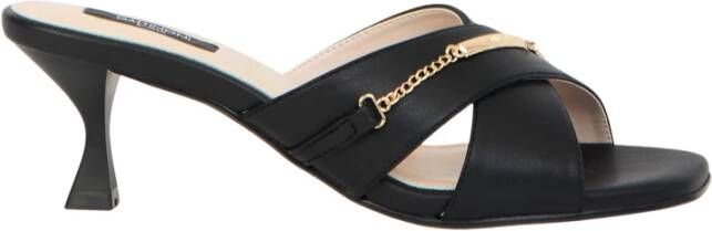 Gattinoni Zwarte sandalen met voorweefsel