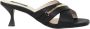 Gattinoni Zwarte sandalen met voorweefsel - Thumbnail 1