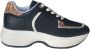 Gattinoni Zwarte Sneakers met Witte Contrastinzetten en Planetariumprint Black Dames - Thumbnail 1