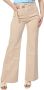 Gaudi Beige Flare Bootcut Broek met Riem - Thumbnail 1