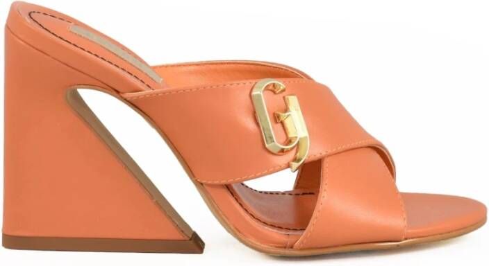 Gaudi Leren sandaal met rubberen zool Black Dames