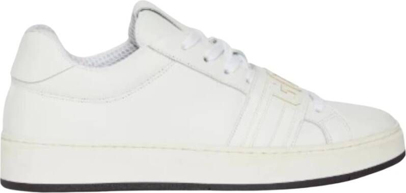 Gcds Band Logo Leren Sneakers Klittenbandsluiting