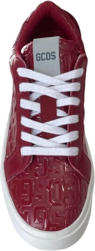 Gcds Bordeaux Monogram Sneaker met Logo Red Dames - Foto 3