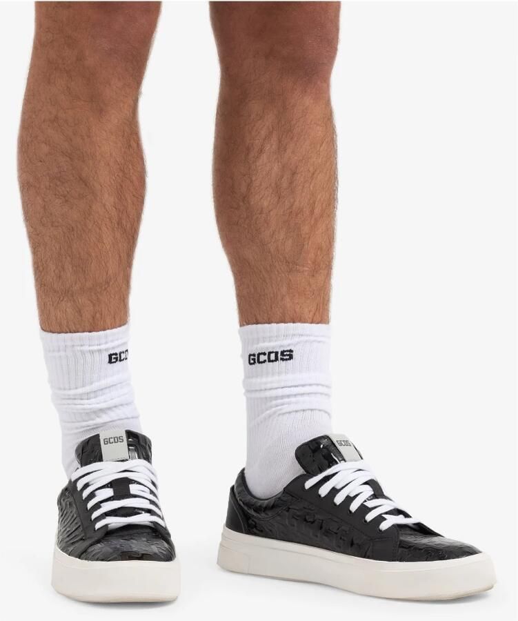 Gcds Zwarte Monogram Sneaker met Logo Detail Black