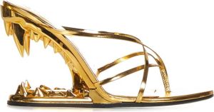 Gcds Gouden Sandalen Stijlvol Model Beige Dames