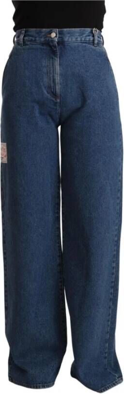Gcds Klassieke Blauwe Boot Cut Denim Jeans
