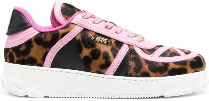 Gcds Leopard-Print Veterschoenen Brown Dames