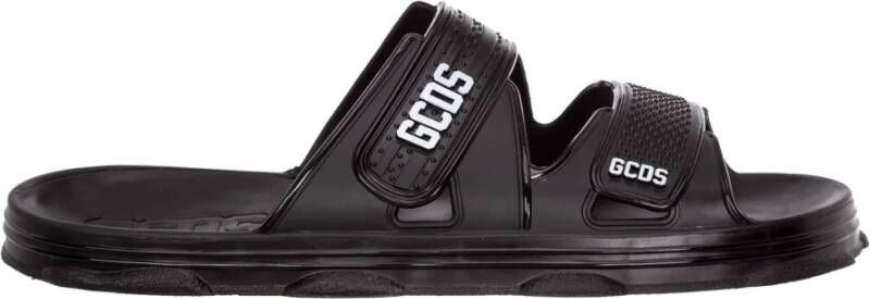 Gcds Logo-strap Sandals Zwart Heren