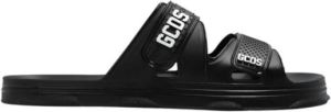 Gcds Rubber slides with logo Zwart Dames