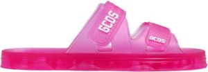 Gcds Rubberen slippers met logo Roze Dames