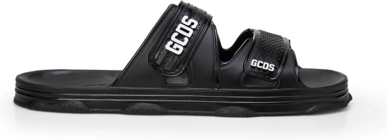 Gcds Rubber slides with logo Black Heren