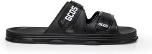 Gcds Rubber slides with logo Zwart Heren
