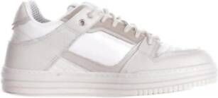 Gcds Witte Leren Sneakers Rubberen Zool