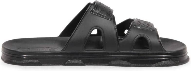 Gcds Zwarte Ciabatta Gum Slippers Ss22M470008
