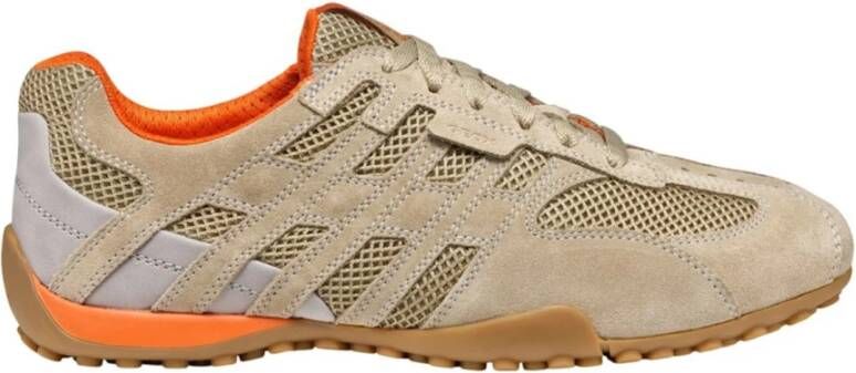 Geox Beige Casual Leren Sneakers