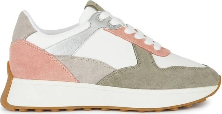 Geox Beige Sneakers voor Vrouwen Multicolor Dames