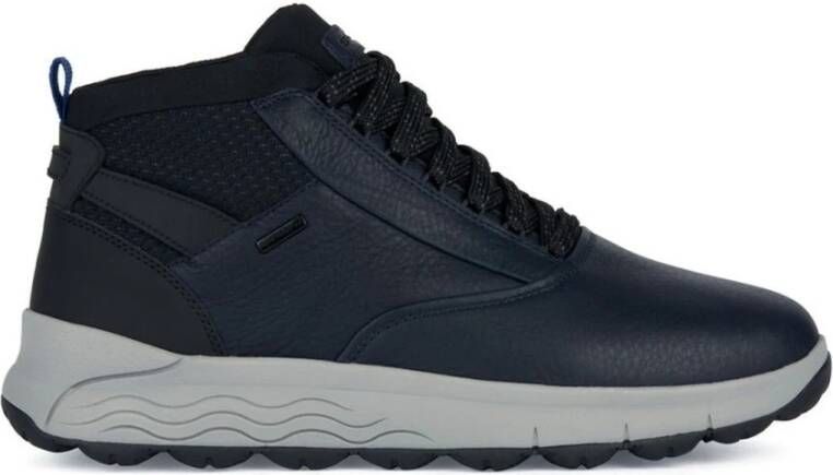 Geox Blauwe Enkellaarsjes Stijlvol Comfortabele Sneakers Blue Heren