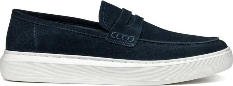 Geox Blauwe Mocassin Loafers voor Mannen Blue Heren