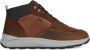 Geox Bruin Leren Enkellaarsjes Brown Heren - Thumbnail 1