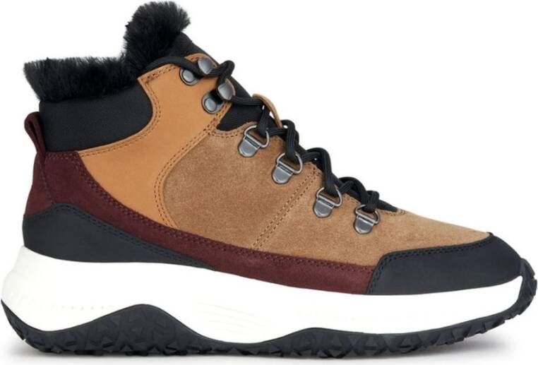 Geox Bruine Grip Enkellaarsjes Brown Dames